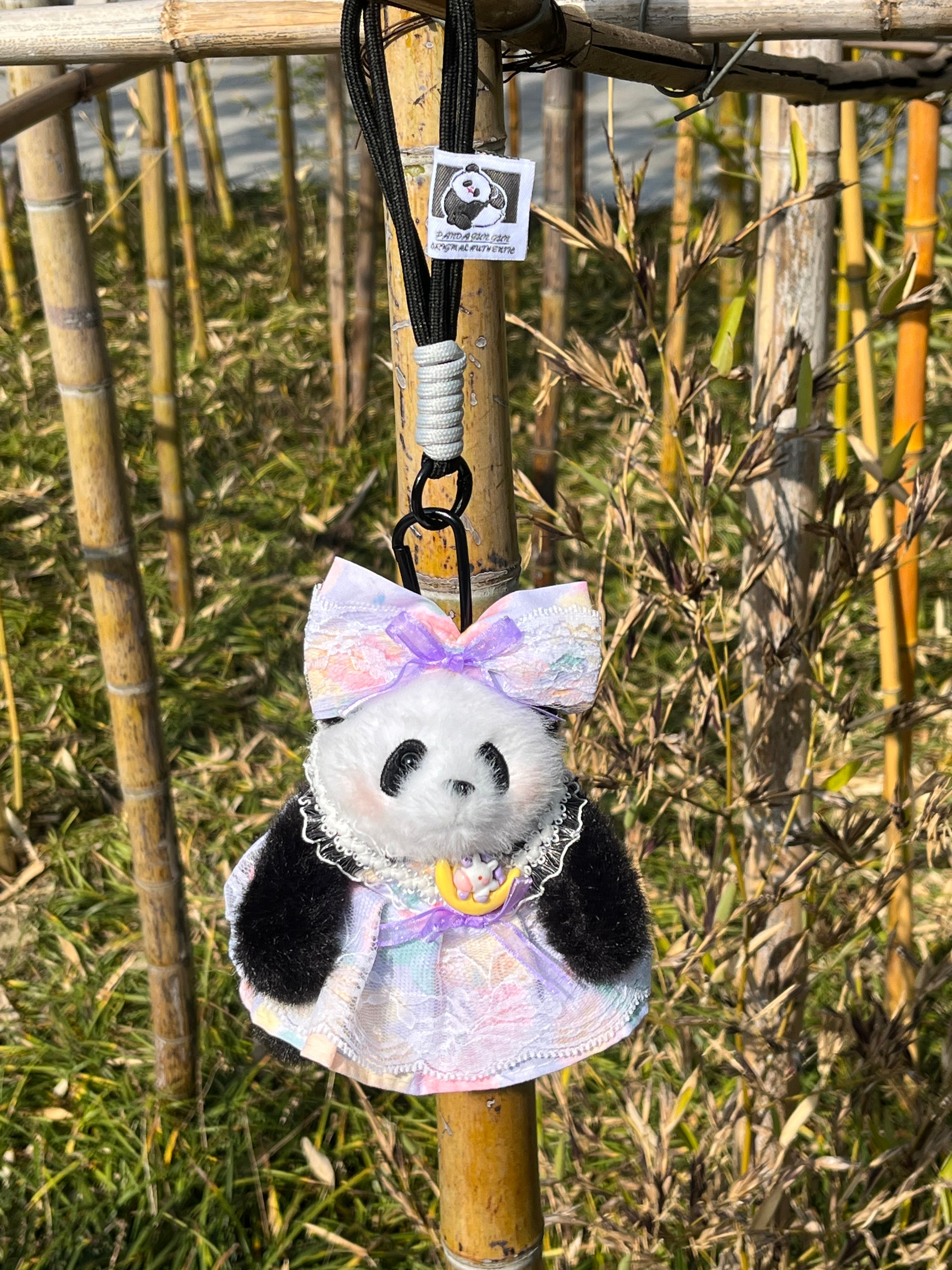 Powder blusher panda huahua pendant